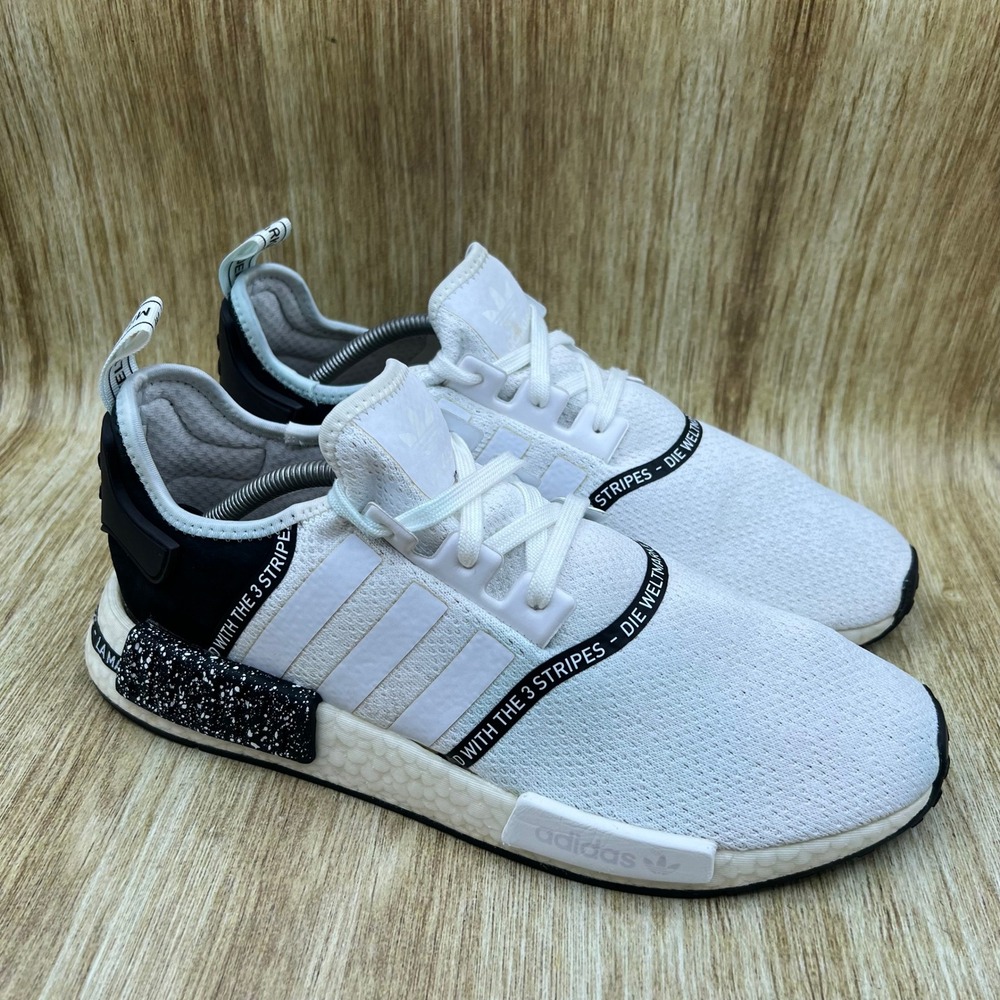 Adidas NMD_R1 Sneakers Men's 12 White Black Speckled Pack Boost Shoes EF3326